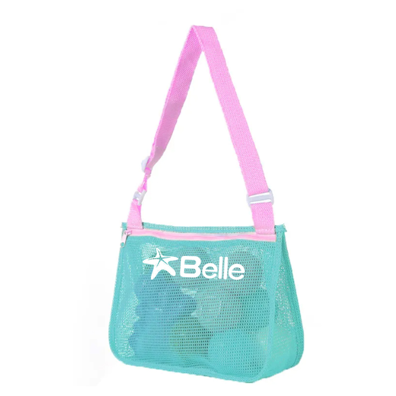Personalized Seashell Zipper Mesh Beach Bag | CWBeach01