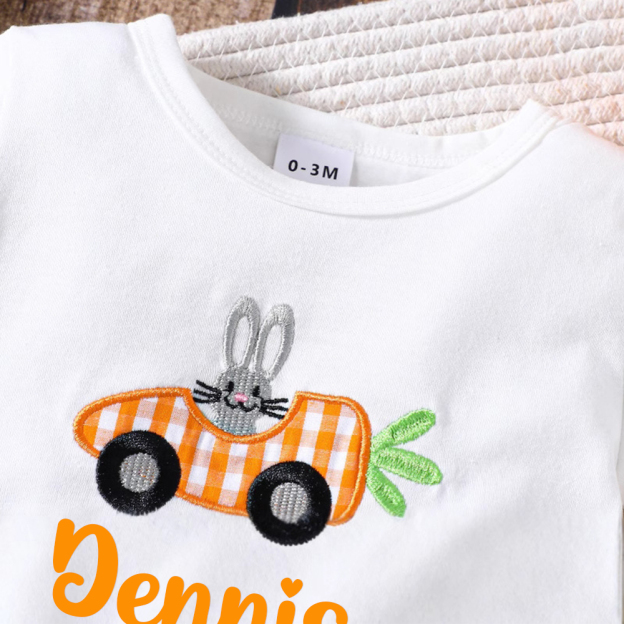 Personalised Baby Easter Bunny Embroidered Outfit Set | CWBaby188