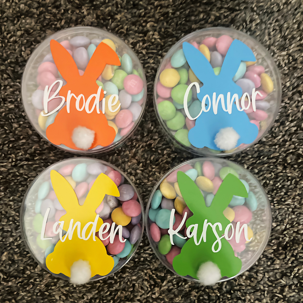 Personalised Lovely Easter Bunny Candy Containers | CWEaster40