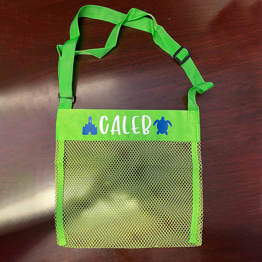 Personalized Lovely Seashell Mesh Beach Bag | CWBeach0201