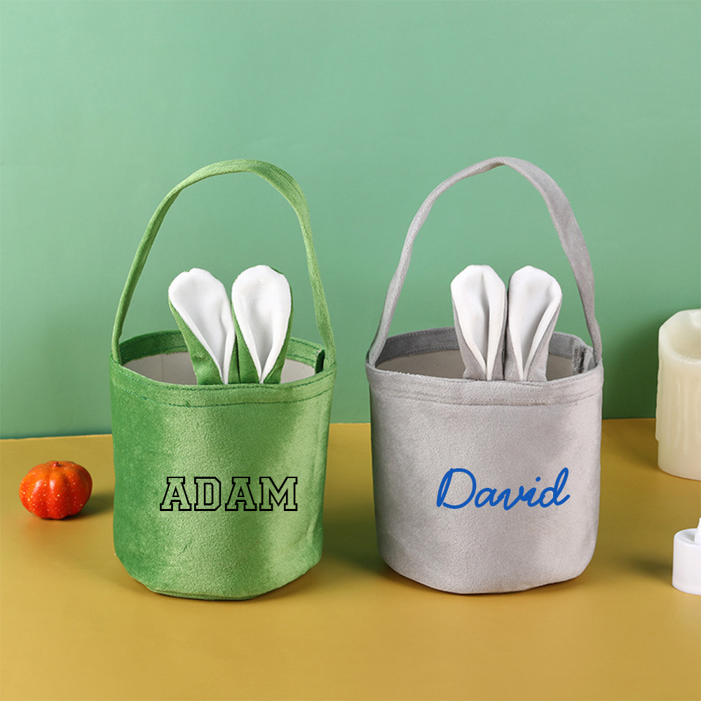 Personalised Embroidered Easter Bunny Basket | CWEaster50