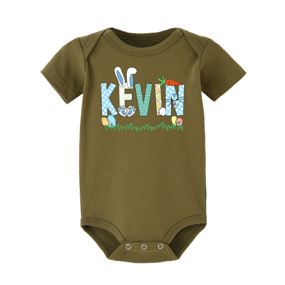 Personalized Baby Cute Easter Bunny Romper | CWEaster51