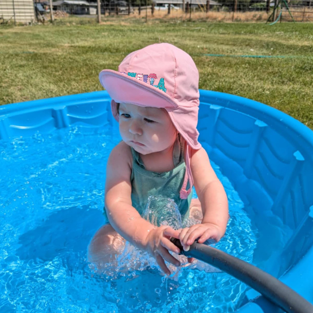 Personalized Kids UV Sun Hat with Neck Protection | CWBeach171