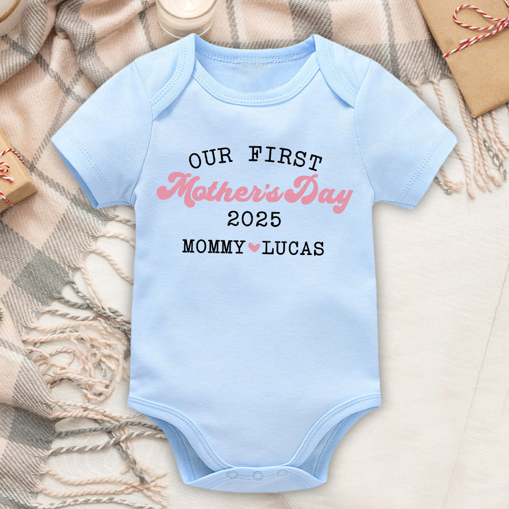 Personalized First Mother's Day Mommy and Baby Outfit | CWFamily30