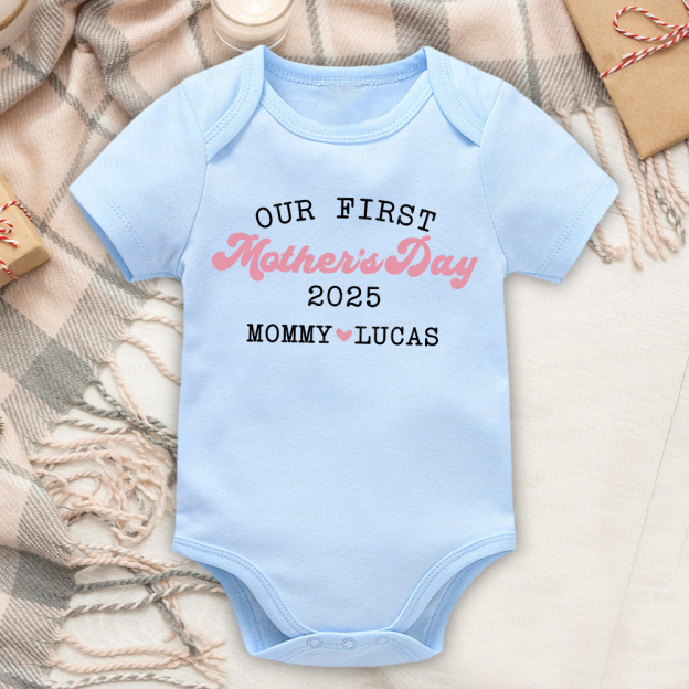 Personalized First Mother's Day Mommy and Baby Outfit | CWFamily30
