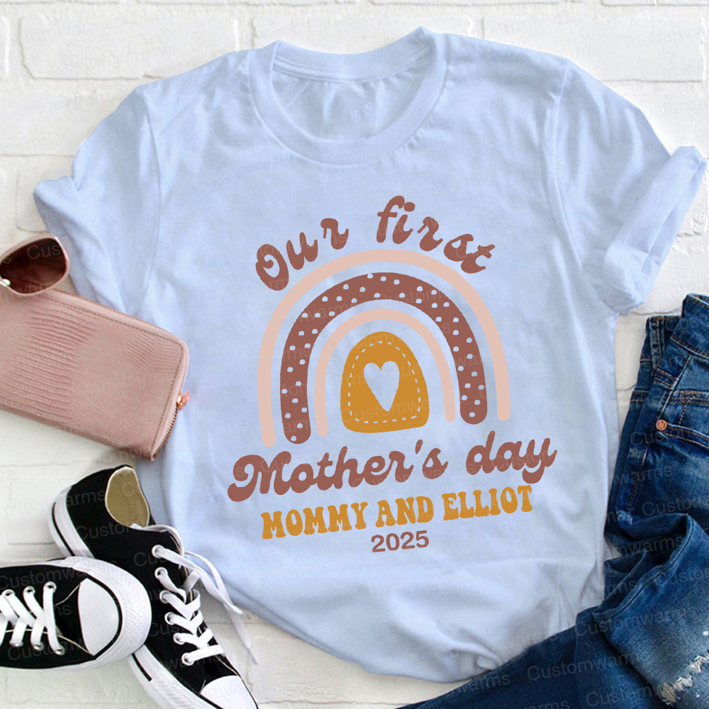 Personalized First Mother's Day Mommy and Baby Outfit | CWFamily31