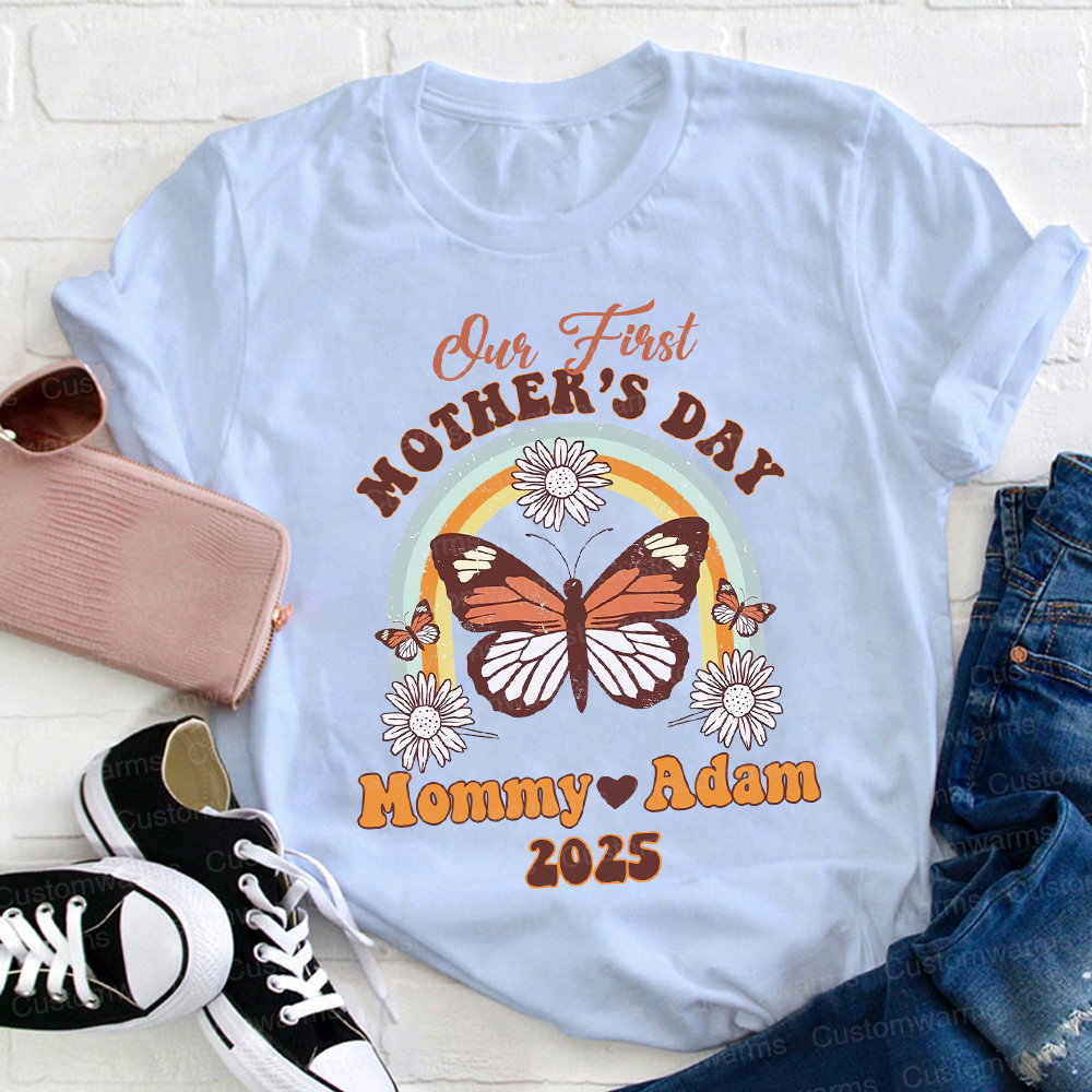 Personalized First Mother's Day Mommy and Baby Outfit | CWFamily34