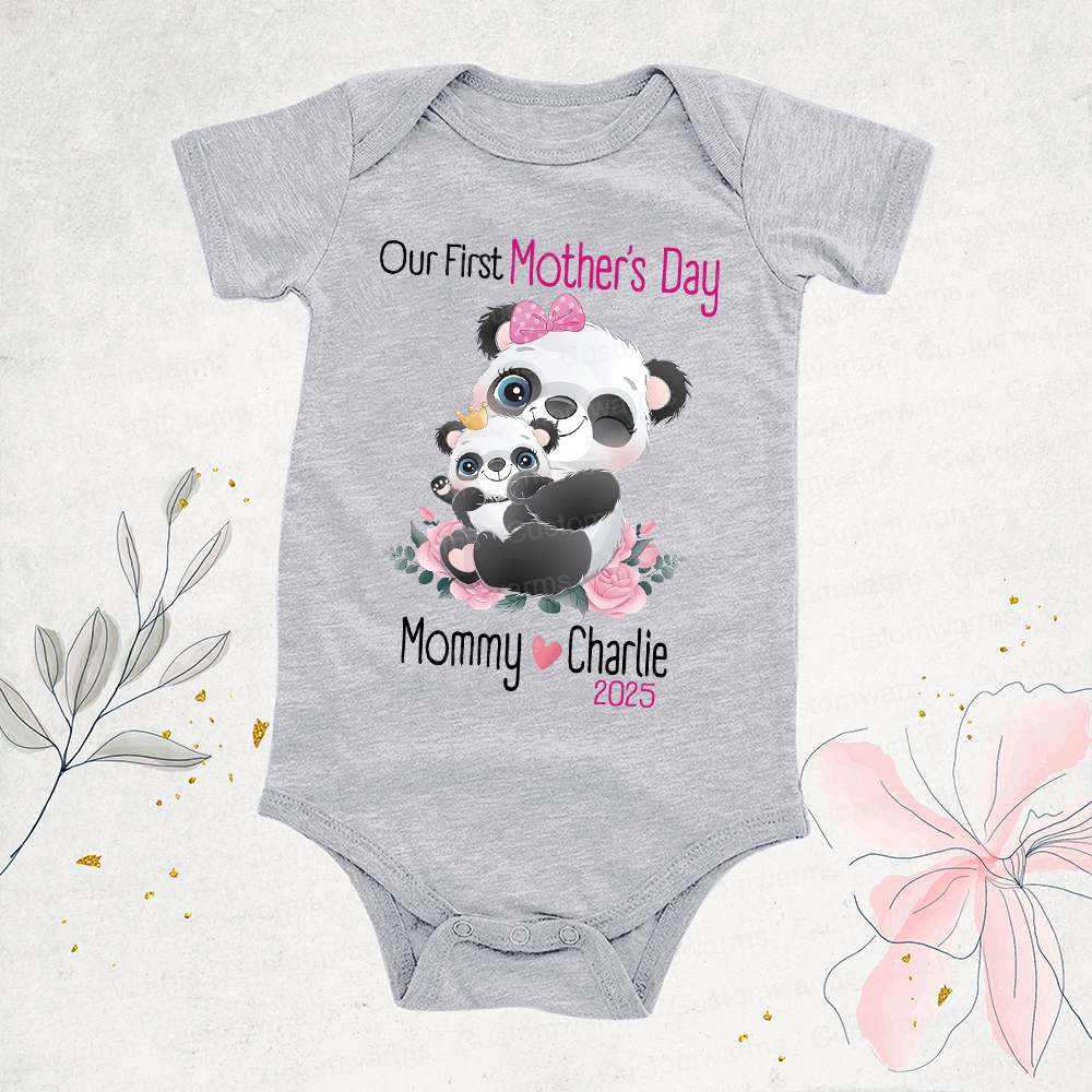 Personalized First Mother's Day Mommy and Baby Outfit | CWFamily37