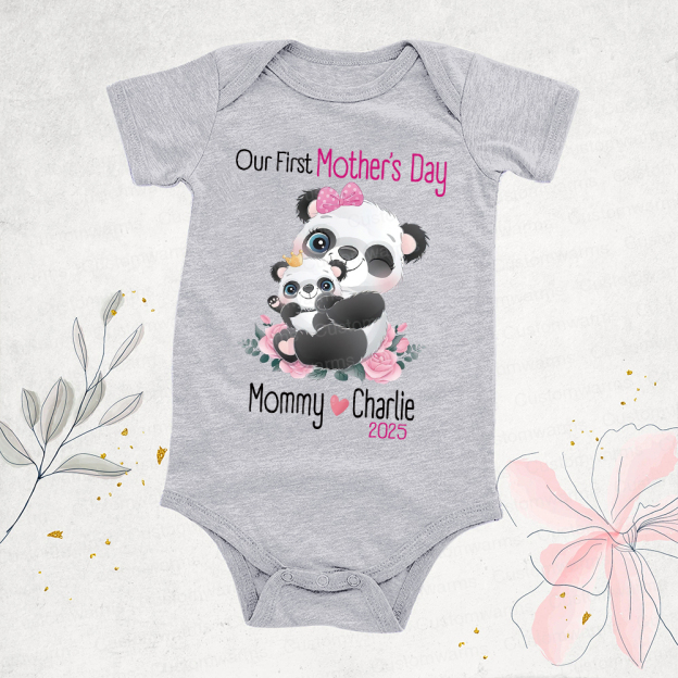 Personalized First Mother's Day Mommy and Baby Outfit | CWFamily37