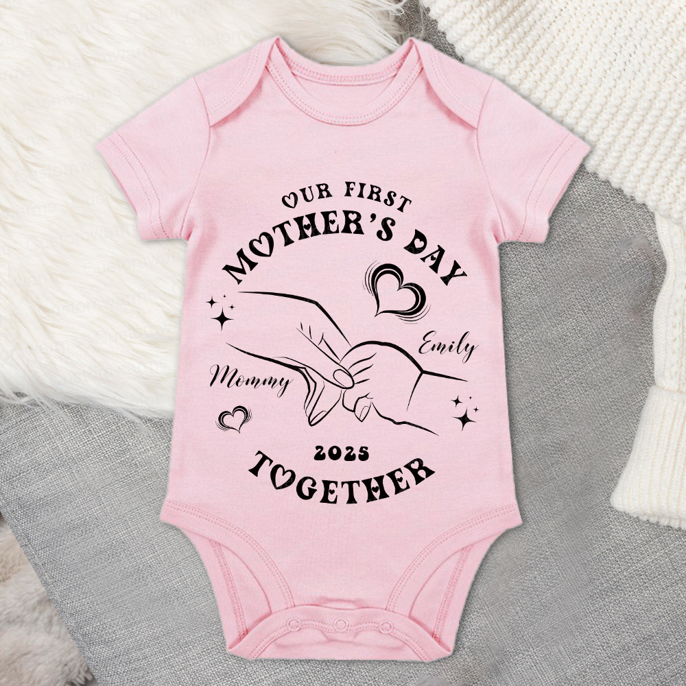Personalized First Mother's Day Mommy and Baby Outfit | CWFamily39