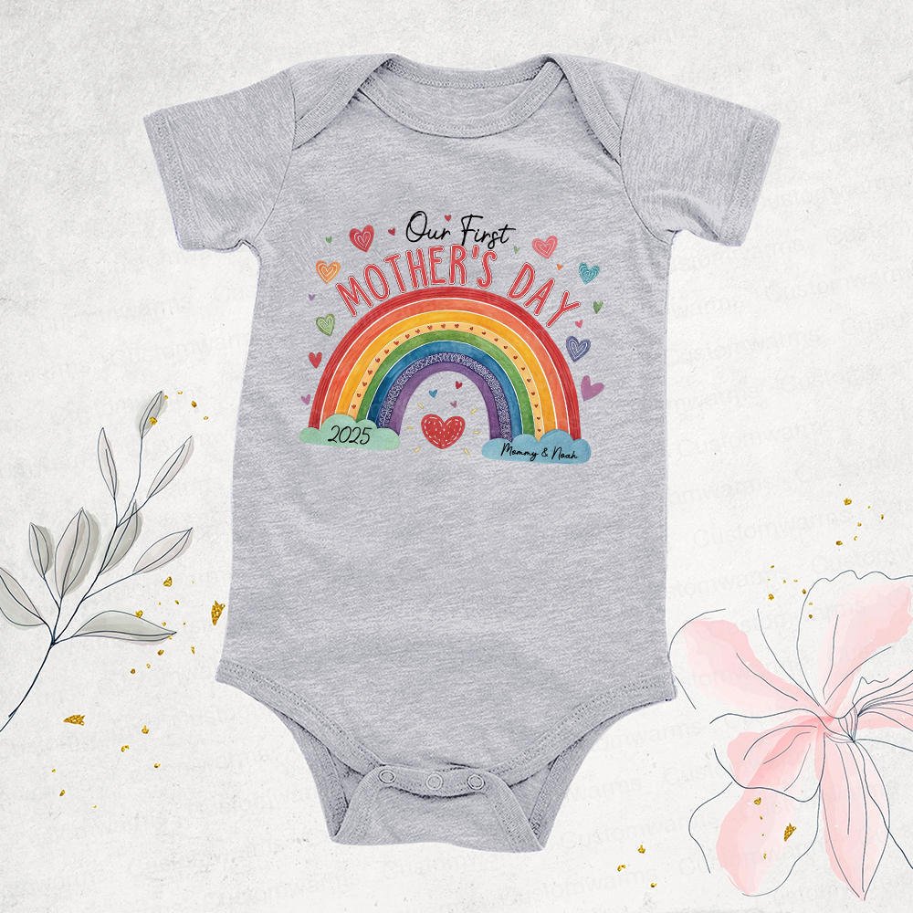Personalized First Mother's Day Mommy and Baby Outfit | CWFamily21