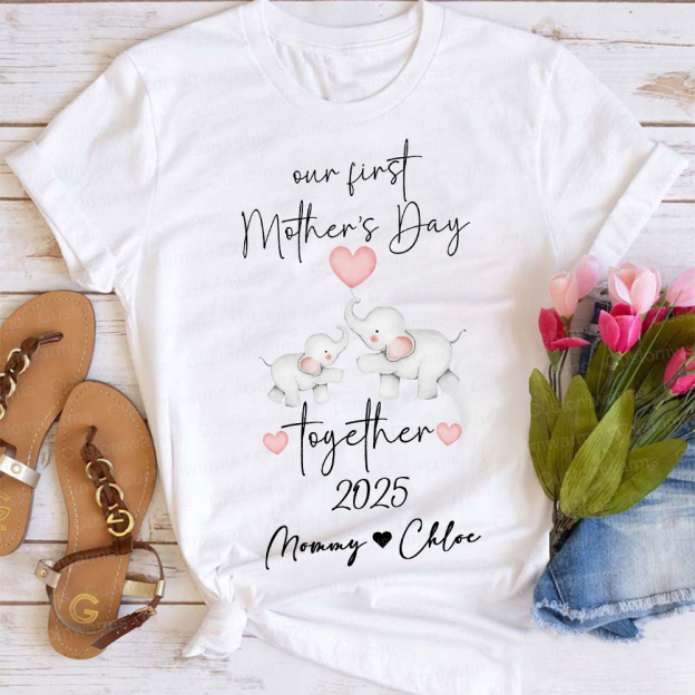 Personalized First Mother's Day Mommy and Baby Outfit | CWFamily26