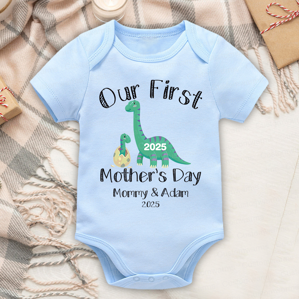 Personalized First Mother's Day Mommy and Baby Outfit | CWFamily27
