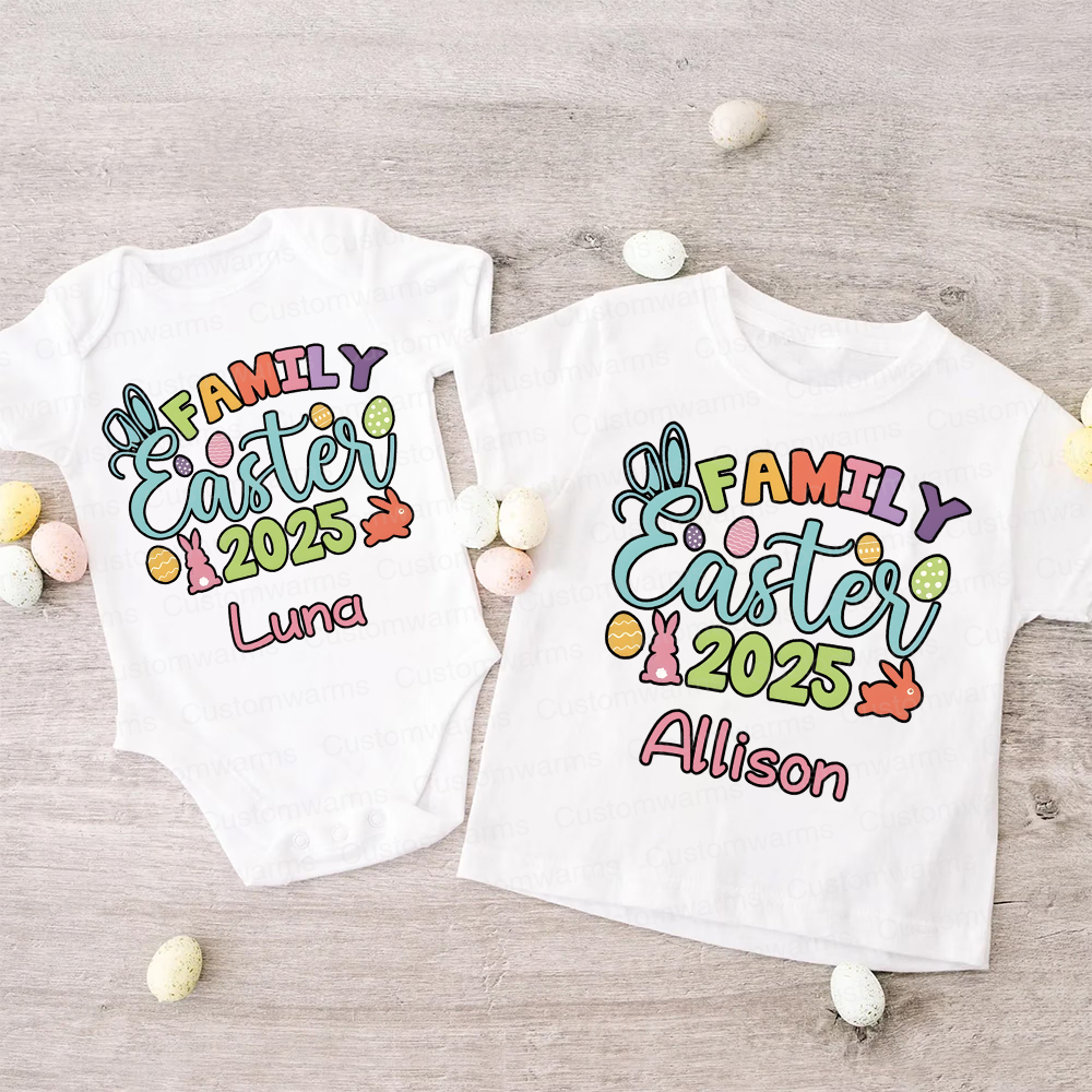 Personalized Family Happy Easter Matching Shirt | CWEaster65