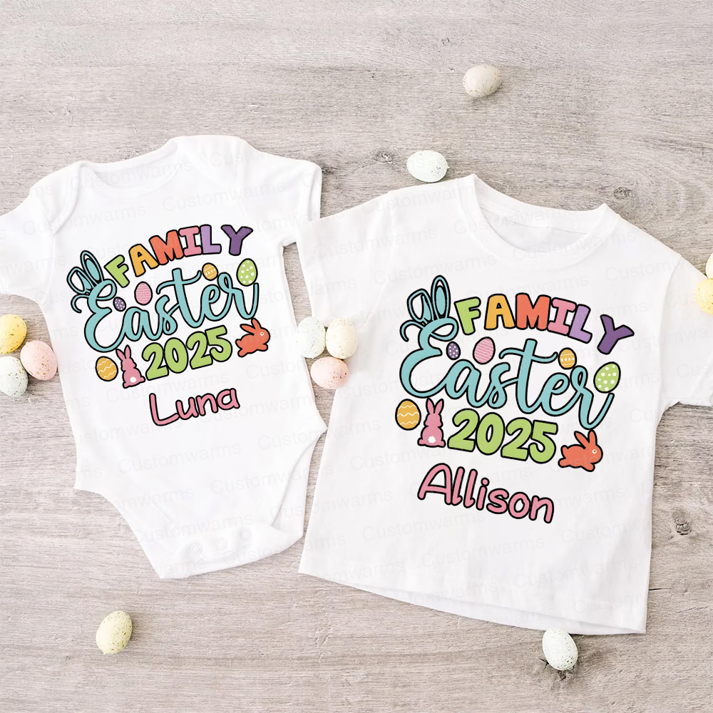 Personalized Family Happy Easter Matching Shirt | CWEaster65