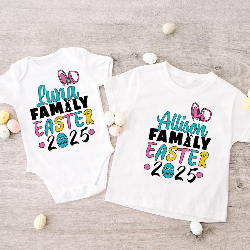 Personalized Family Happy Easter Matching Shirt | CWEaster66