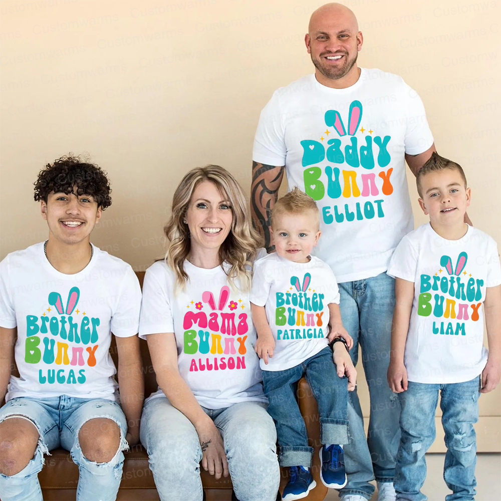 Personalized Family Happy Easter Matching Shirt | CWEaster75