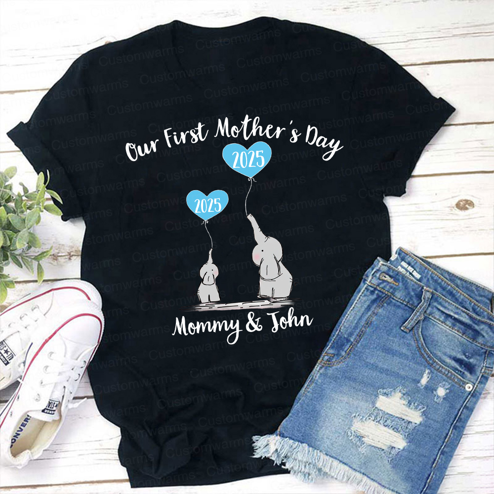 Personalized First Mother's Day Mommy and Baby Outfit | CWFamily48