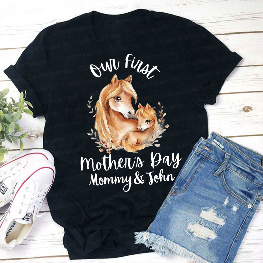 Personalized First Mother's Day Mommy and Baby Outfit | CWFamily51