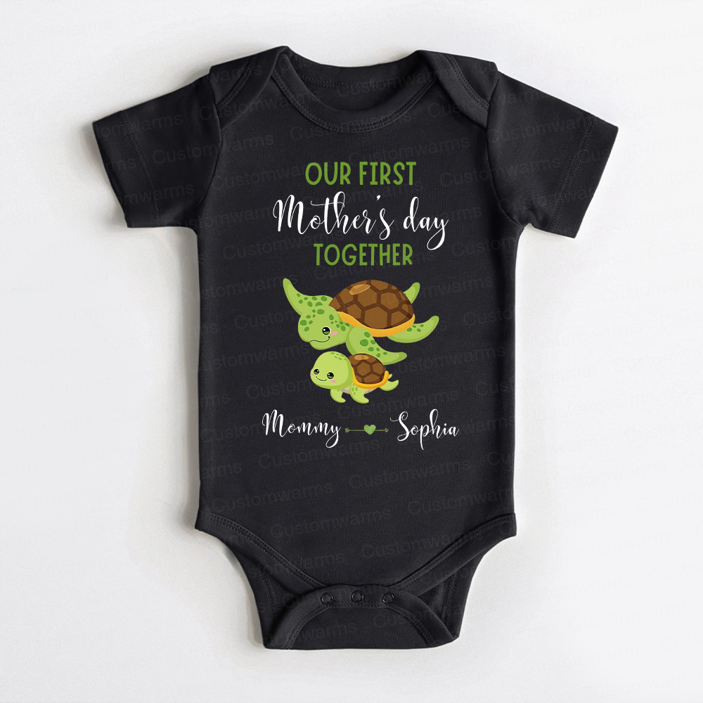Personalized First Mother's Day Mommy and Baby Outfit | CWFamily46