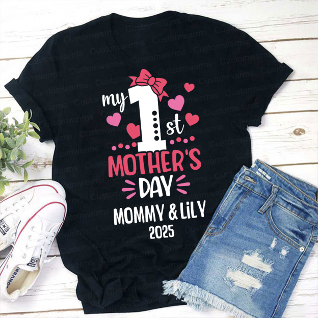 Personalized First Mother's Day Mommy and Baby Outfit | CWFamily53