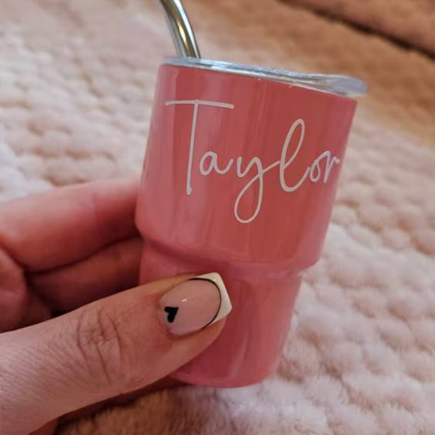 Personalised 3oz Stainless Steel Sippy Mini Tumbler | KidCup09