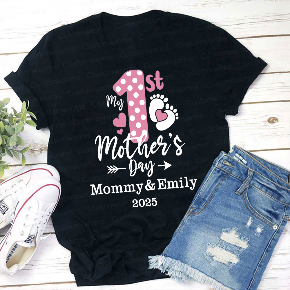 Personalized First Mother's Day Mommy and Baby Outfit | CWFamily54