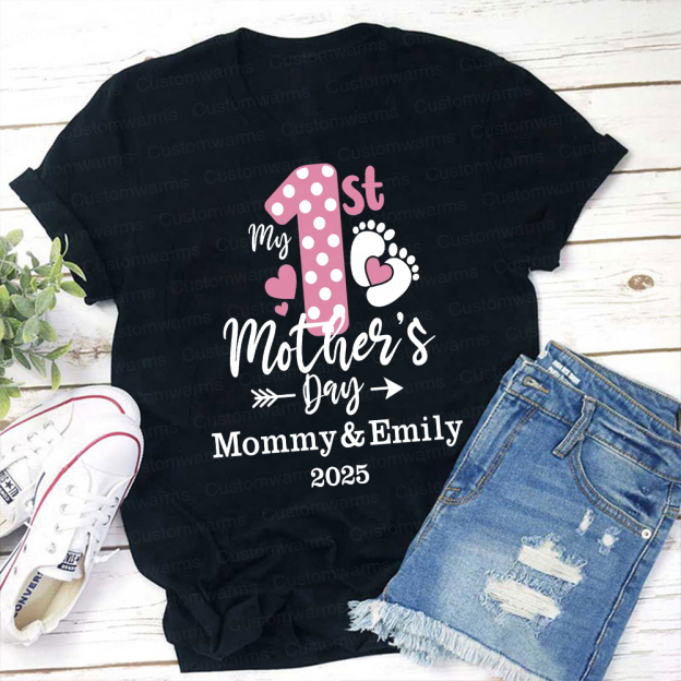 Personalized First Mother's Day Mommy and Baby Outfit | CWFamily54