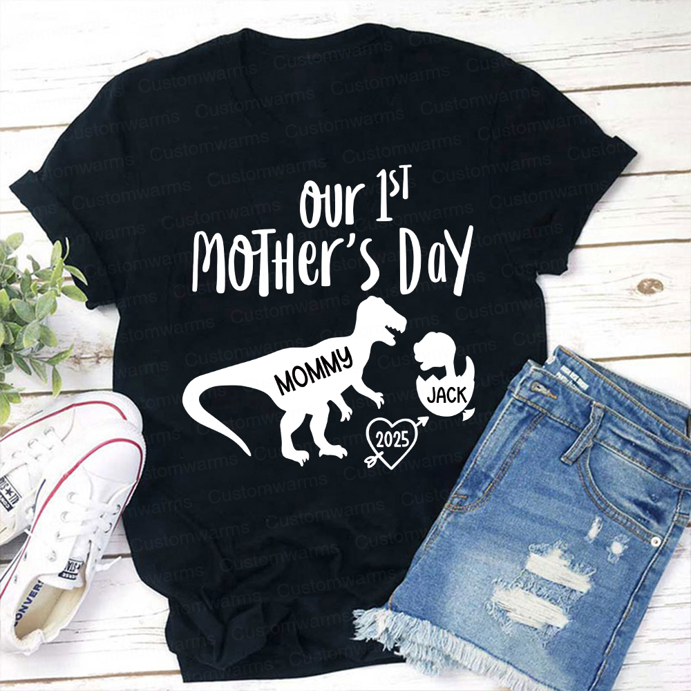 Personalized First Mother's Day Mommy and Baby Outfit | CWFamily55