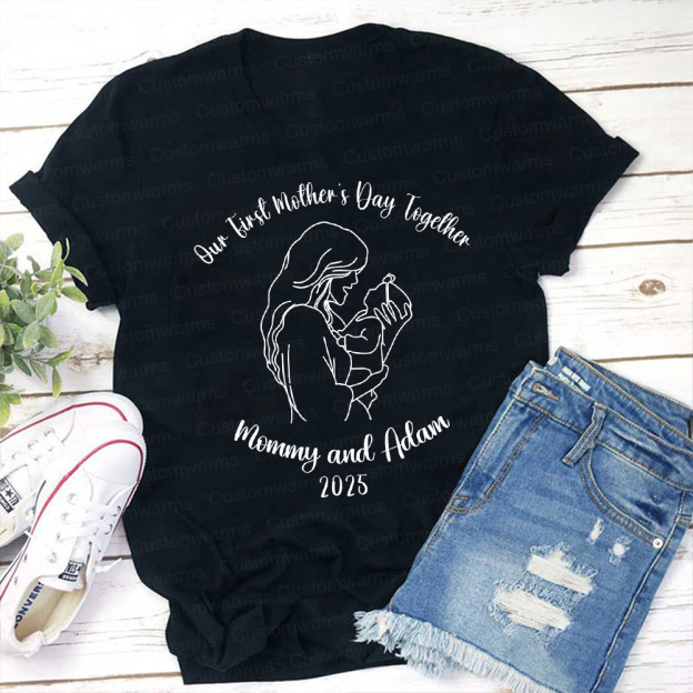 Personalized First Mother's Day Mommy and Baby Outfit | CWFamily61