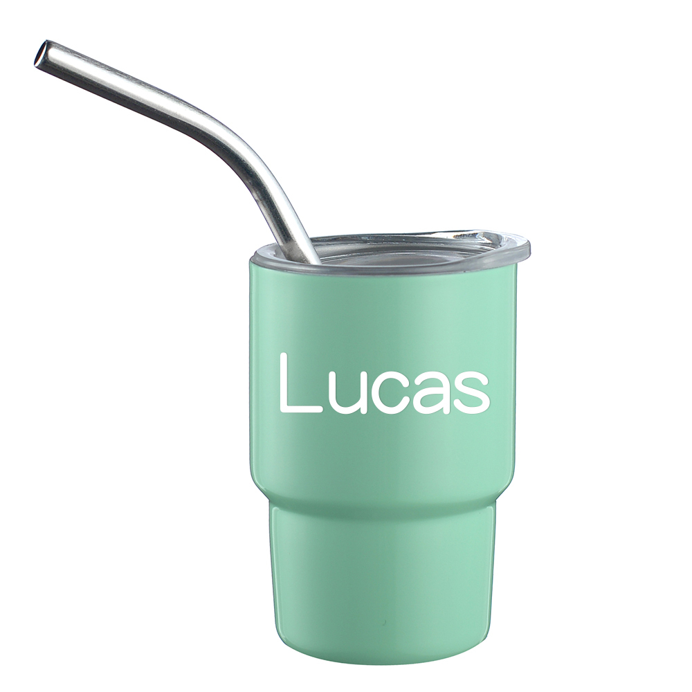 Personalised 3oz Stainless Steel Sippy Mini Tumbler | KidCup09