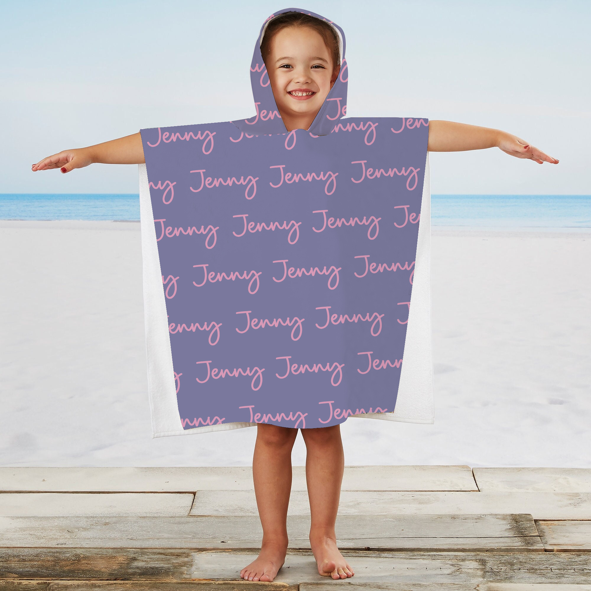 Personalized Hooded Beach Towel for Summer & Beach | CWHTowel09