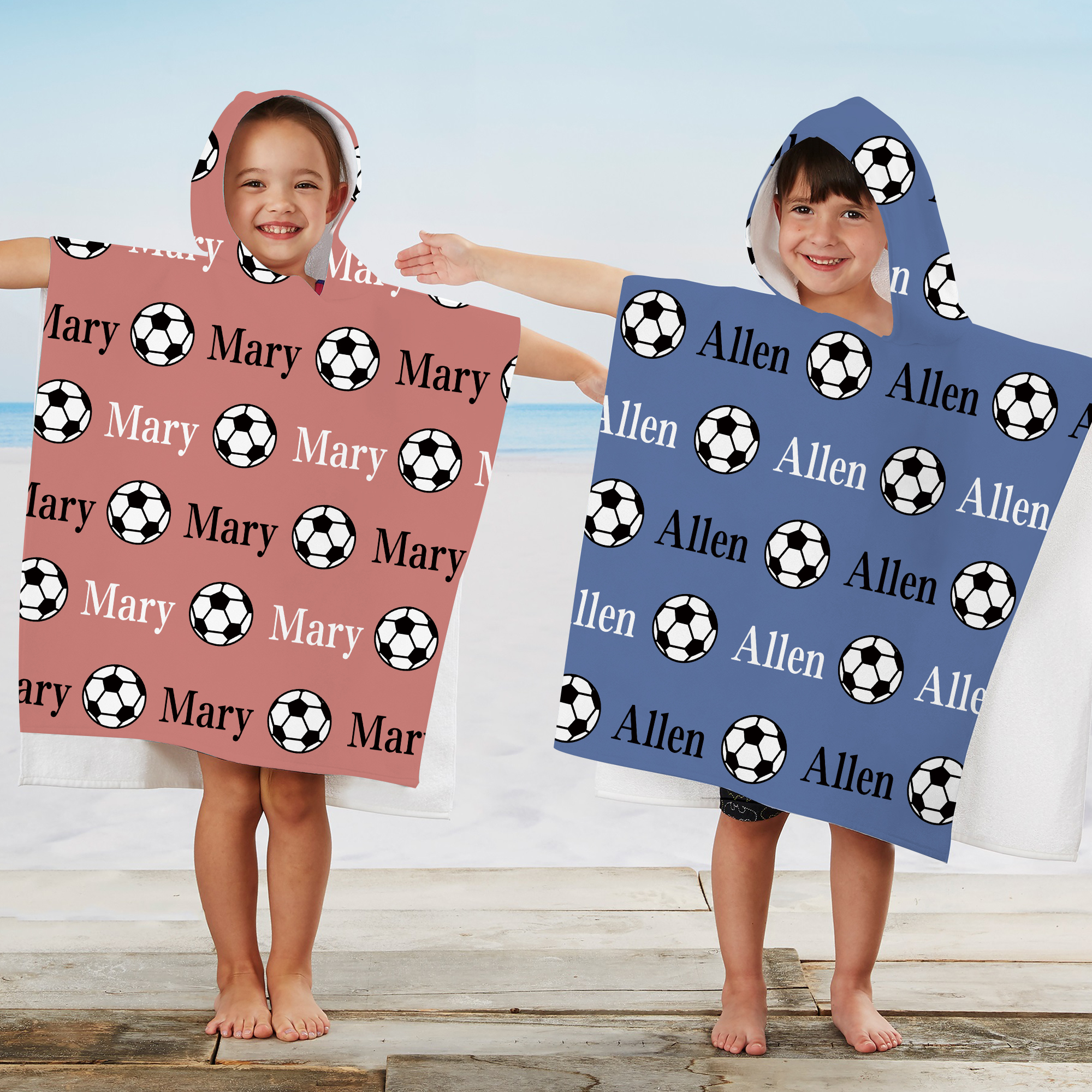 Personalized Hooded Beach Towel for Summer & Beach | CWHTowel11