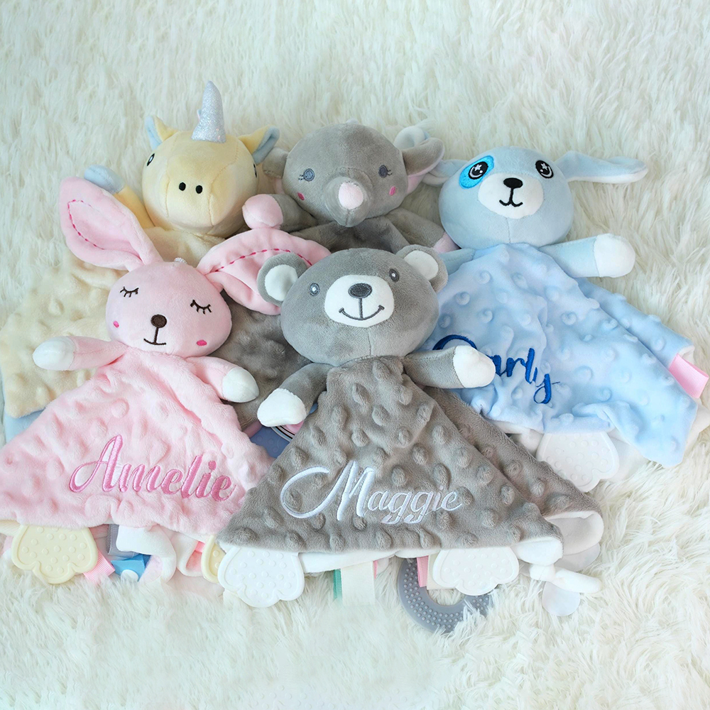 Personalized Baby Embroidery Comforter Sleep Toy | CWToy128