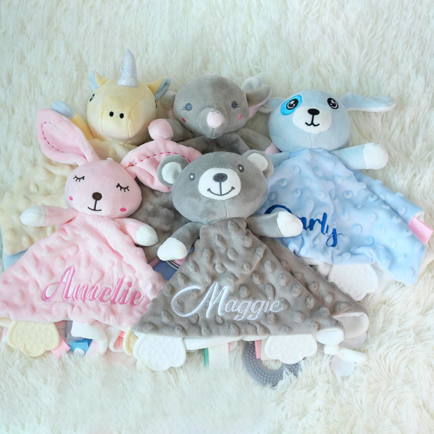 Personalized Baby Embroidery Comforter Sleep Toy | CWToy128