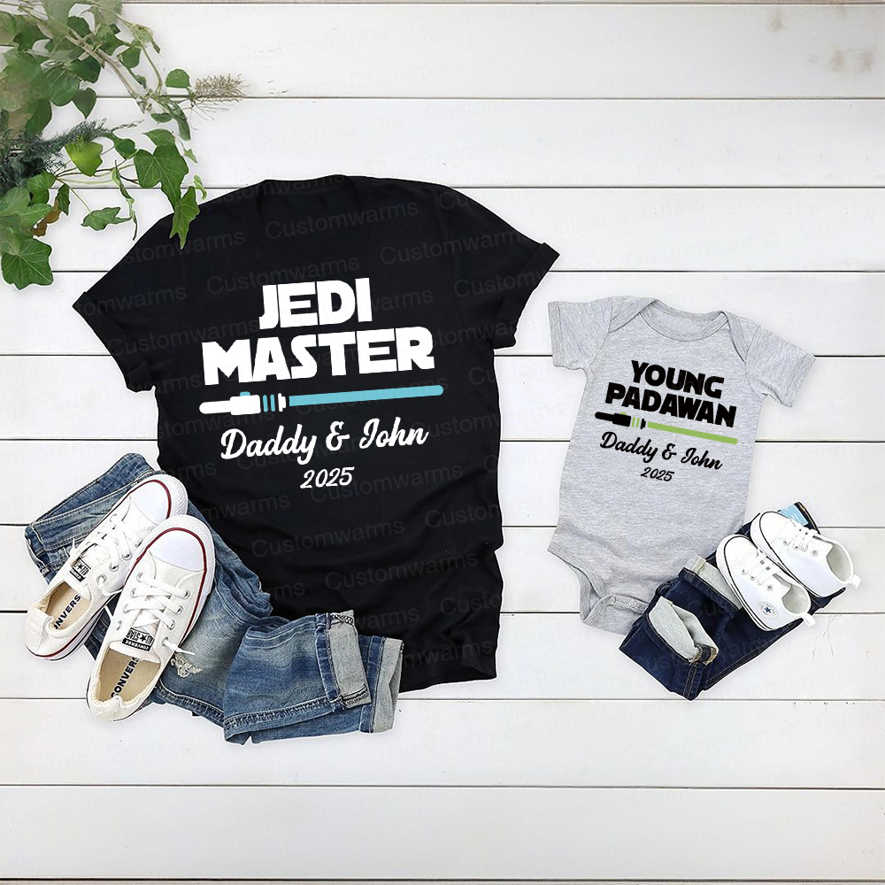 Personalized First Father's Day Daddy and Baby Outfit | CWFamily102