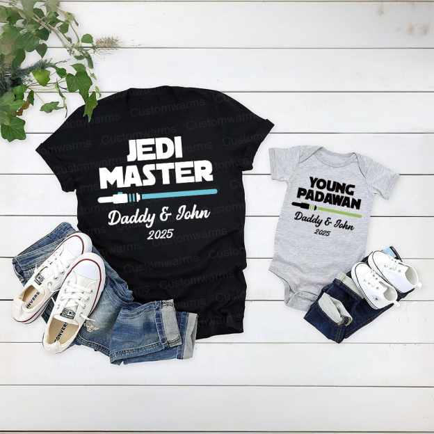 Personalized First Father's Day Daddy and Baby Outfit | CWFamily102