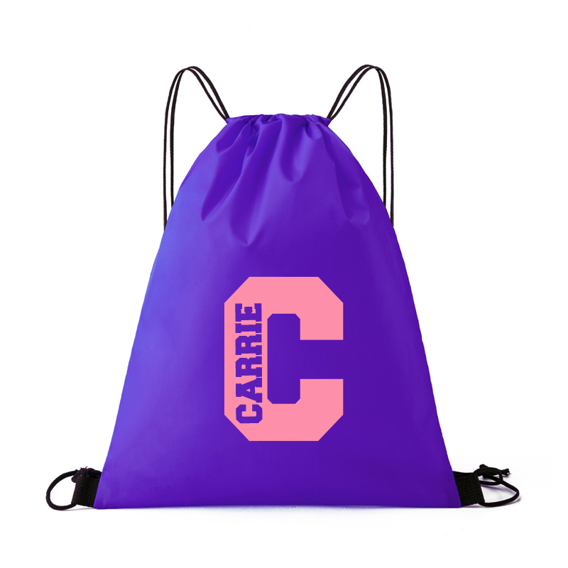 Personalized Initial & Name Beach Drawstring Rucksack Bag | CWBeach69