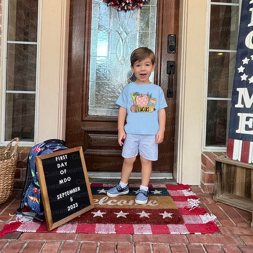 Personalized First Day Of Back To School Shirt | CWSchool02