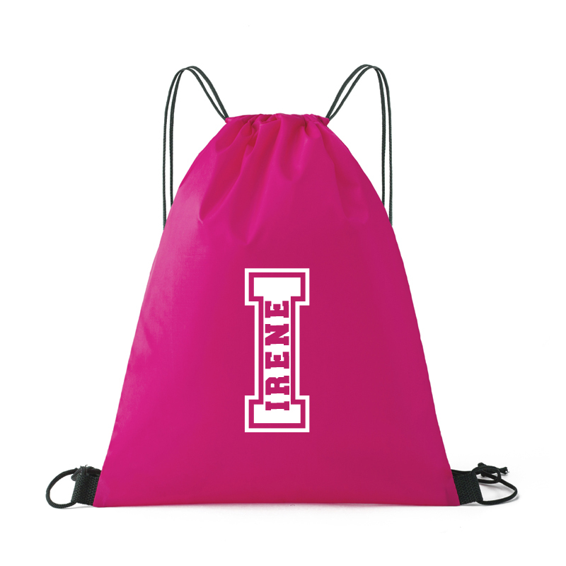 Personalized Initial & Name Beach Drawstring Rucksack Bag | CWBeach70