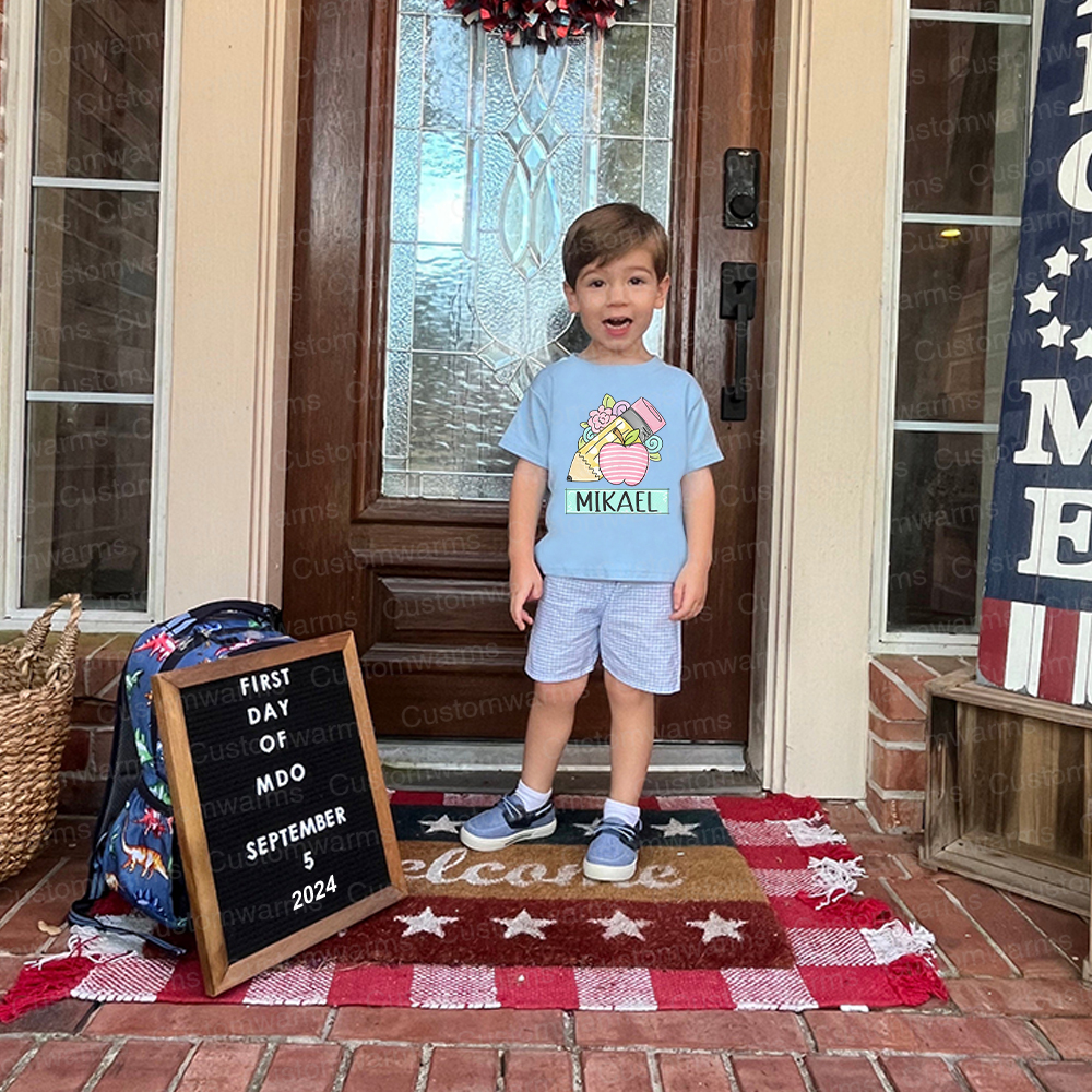 Personalized First Day Of Back To School Shirt | CWSchool13
