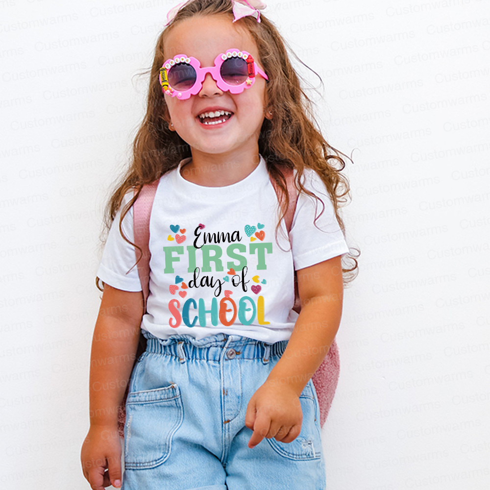 Personalized First Day Of Back To School Shirt | CWSchool27
