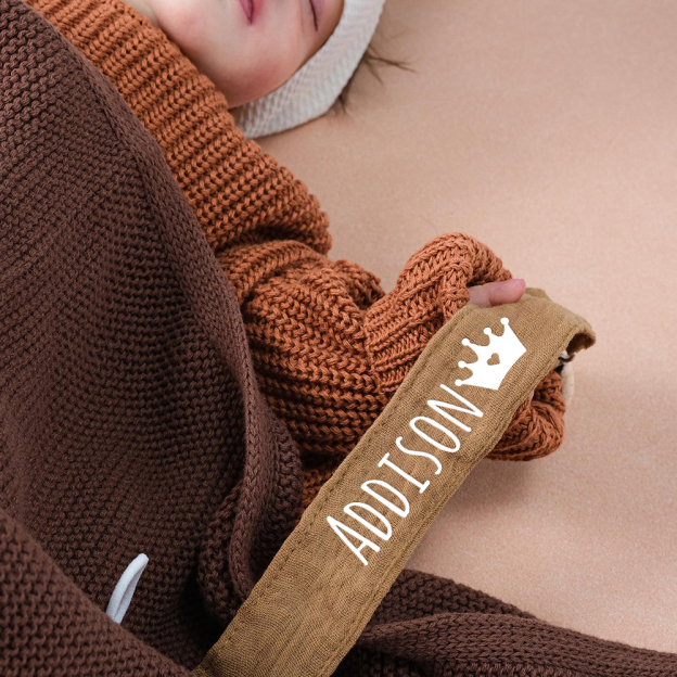 Personalized Baby Safety Cotton Yarn Pacifier Strap | CWToy131