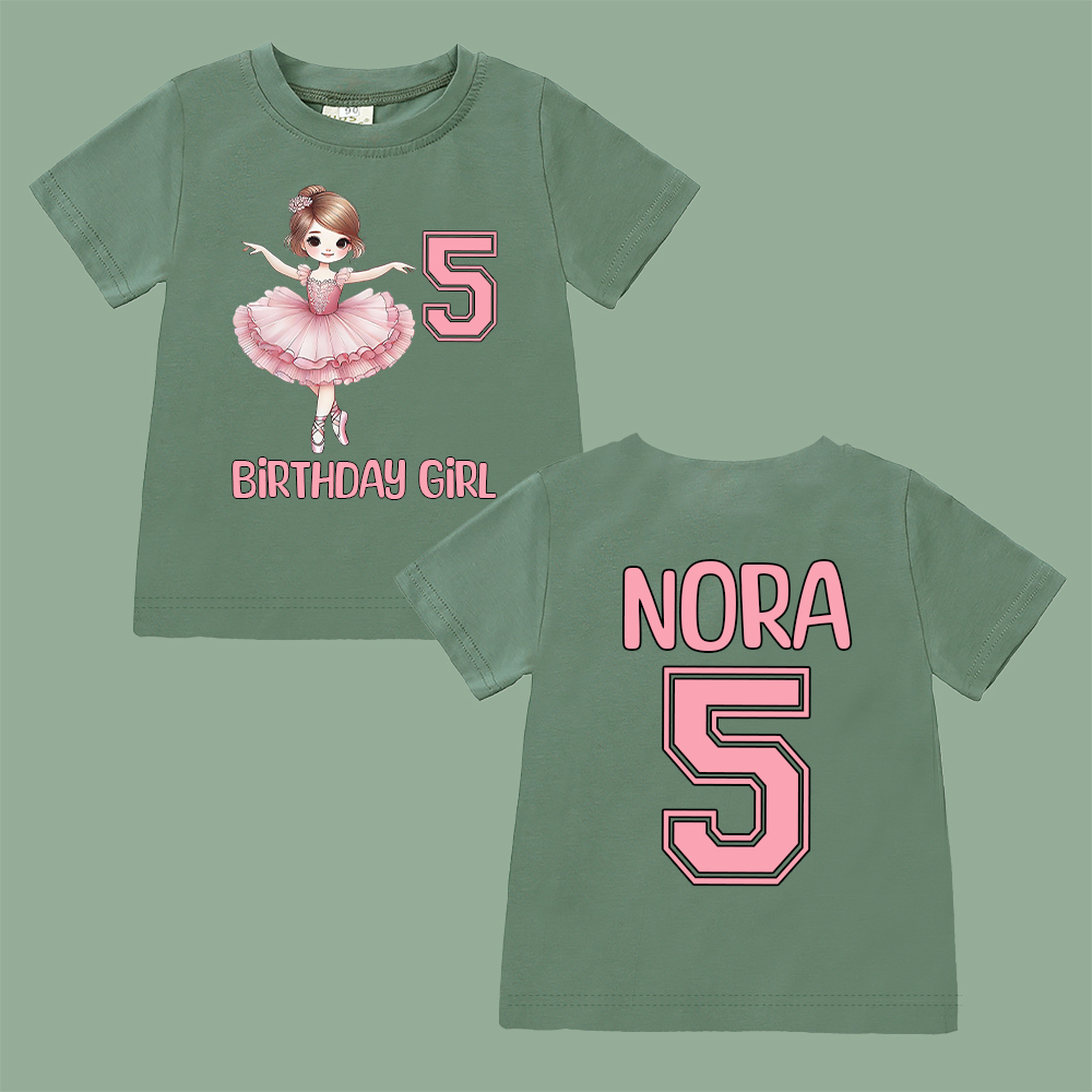 Personalized Ballet Dancer Theme Birthday T-Shirt | inBirth35