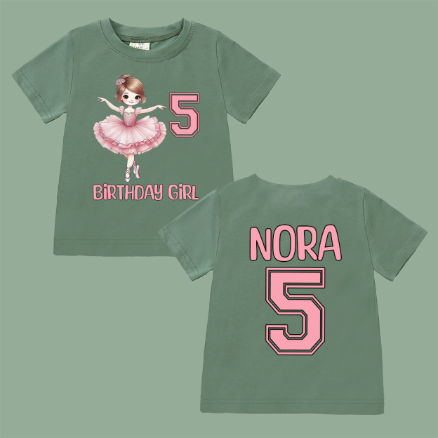 Personalized Ballet Dancer Theme Birthday T-Shirt | inBirth35