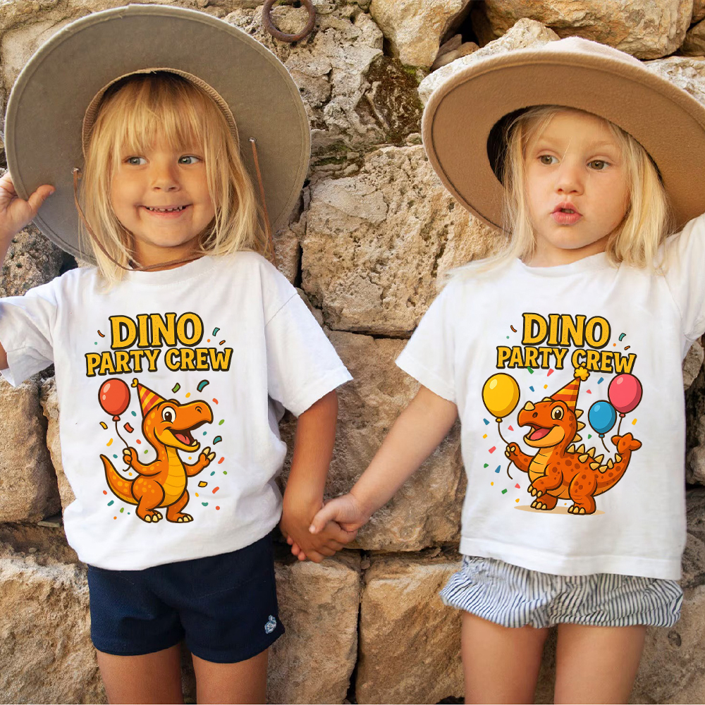 Personalized Dinosaur Party Birthday T-Shirt | inBirth34