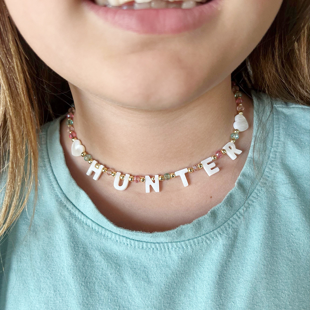 Personalized Pearl Letter Name Necklace For Girls & Adult｜CWBeach195