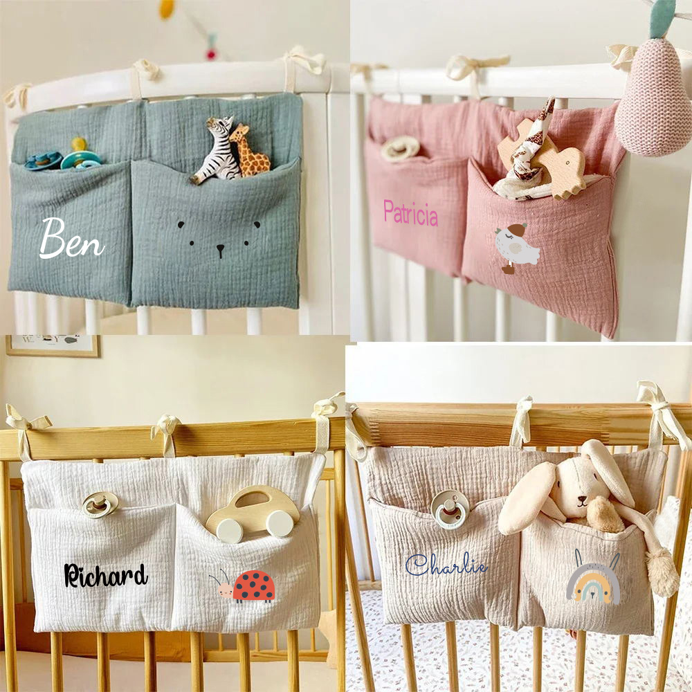 Personalized Baby Bed Pocket Accessories & Diapers Storage | CWBaby5801