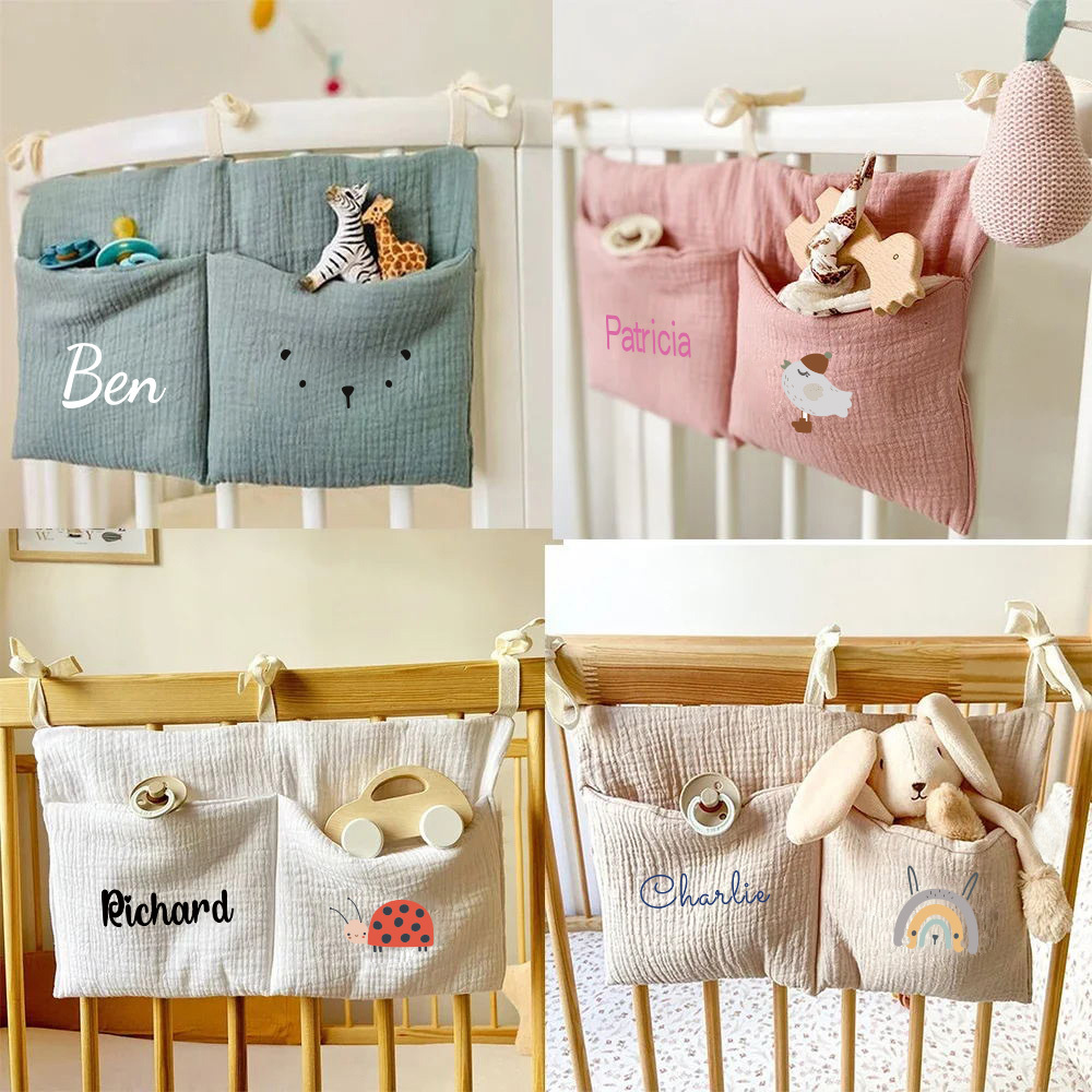 Personalized Baby Bed Pocket Accessories & Diapers Storage | CWBaby5801