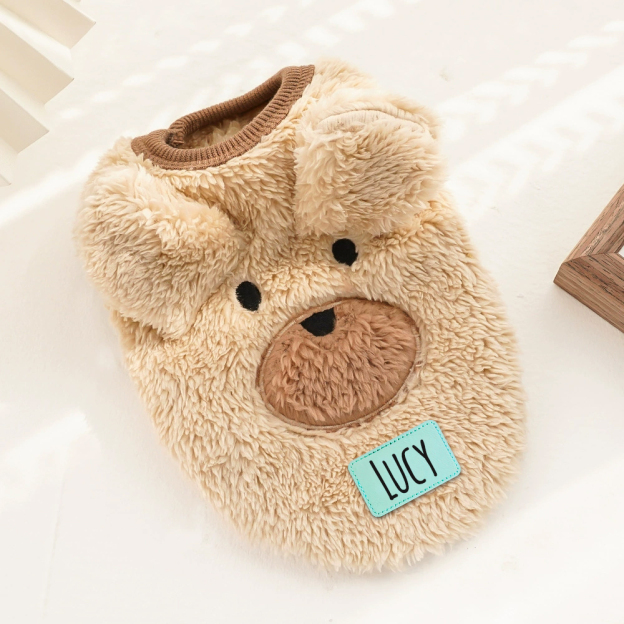 Personalized Cute Pet Soft Plush Fleece Vest | BKPet194